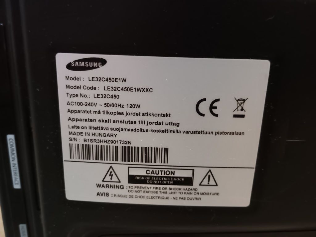 Samsung le32c450e1w