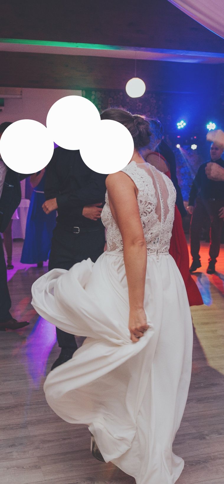 Suknia ślubna zwiewna boho litera A ecru śmietankowa