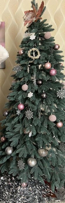 Ялинка штучна, лита (ФІНСЬКА блакитно- смарагдова), 180 см
( ФІНСЬКА б