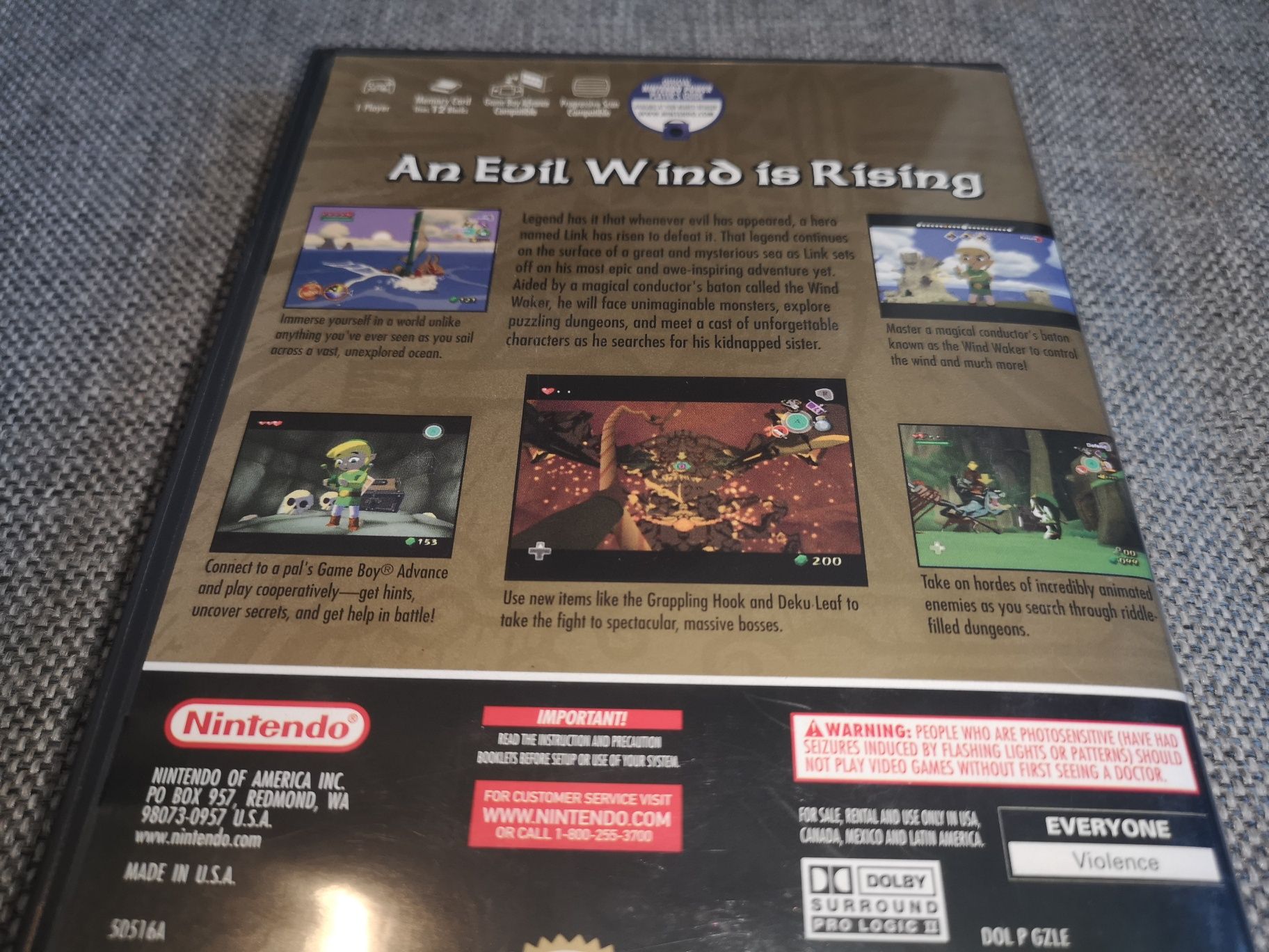 Zelda Wind Waker GAMECUBE Nintendo gra NTSC USA (stan kolekcjonerski)