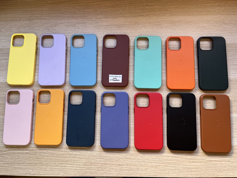 Capas iPhone 12, 12 Pro, 13, 13 Pro, 14, 14 Pro em Pele - Magsafe