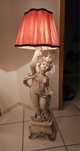 Porcelanowa lampa stojąca ozdobna Unikat