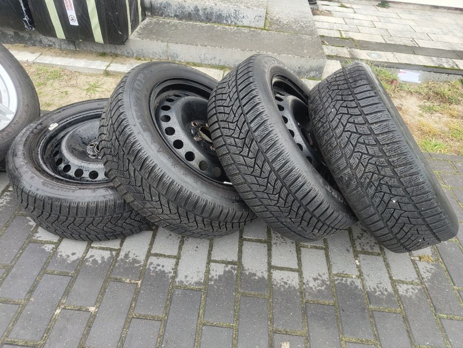 Koła zimowe 5x108 Volvo opony 205 55 R16 piękny bieznik