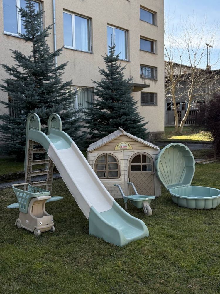РОЗПРОДАЖ‼️ Набір дитячий будиночок гірка пісочниця стіл та стільці