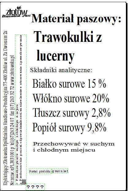 Trawokulki z lucerny 25kg