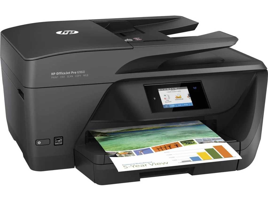 Impressora HP OfficeJet Pro 6960 (Multifunções - Jato Tinta - Wi-Fi)