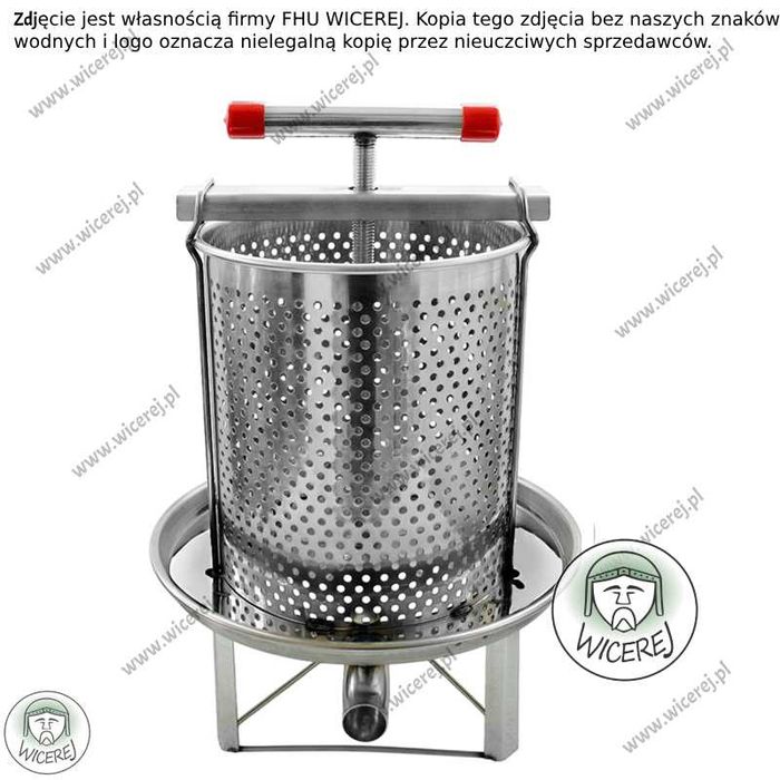 Prasa ręczna do wosku odsklepin i owoców nierdzewna, praska wyciskarka