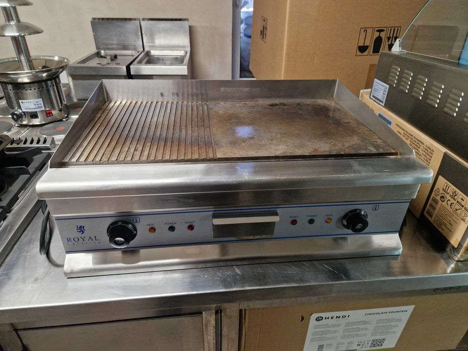 Płyta grillowa elektryczna grill elektryczny gładko-ryflowana 2x3,2kW