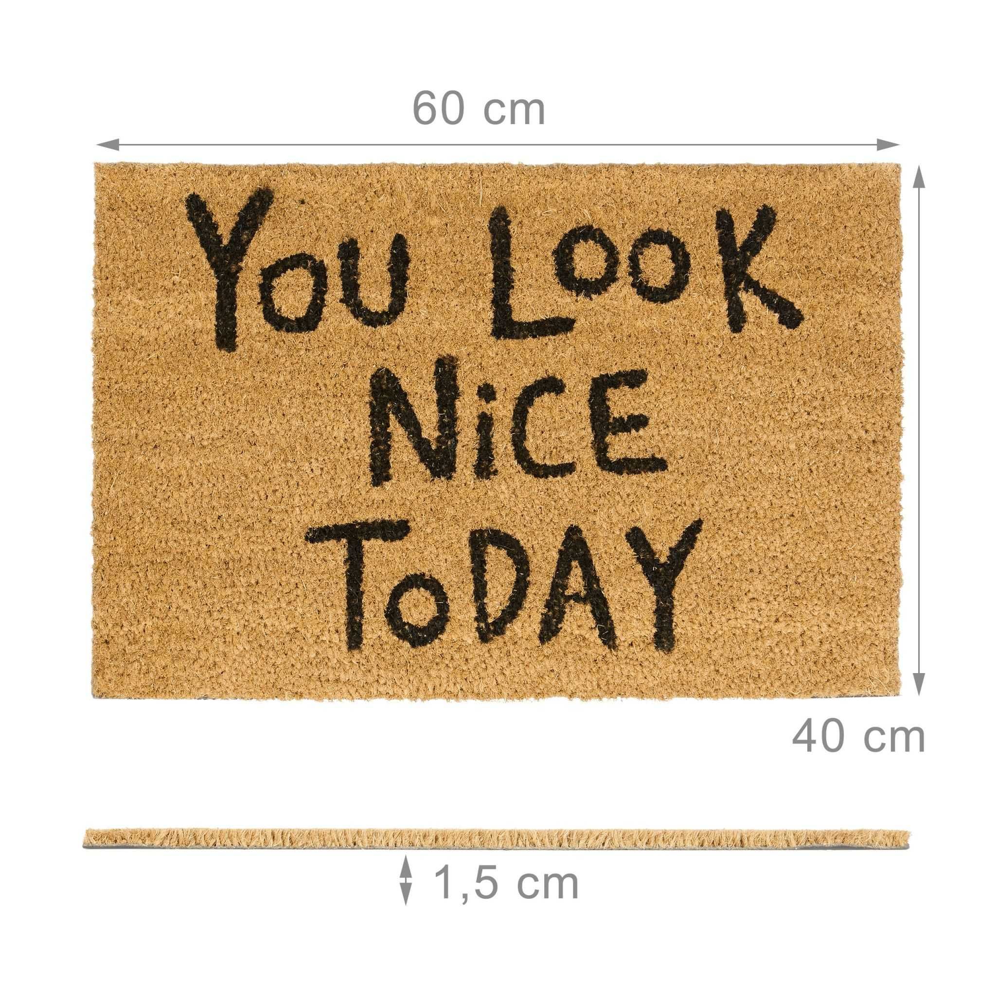 Wycieraczka kokosowa YOU LOOK NICE TODAY