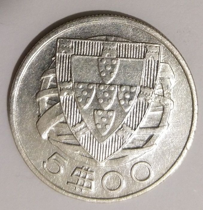 MOEDA 5 escudos 1933
