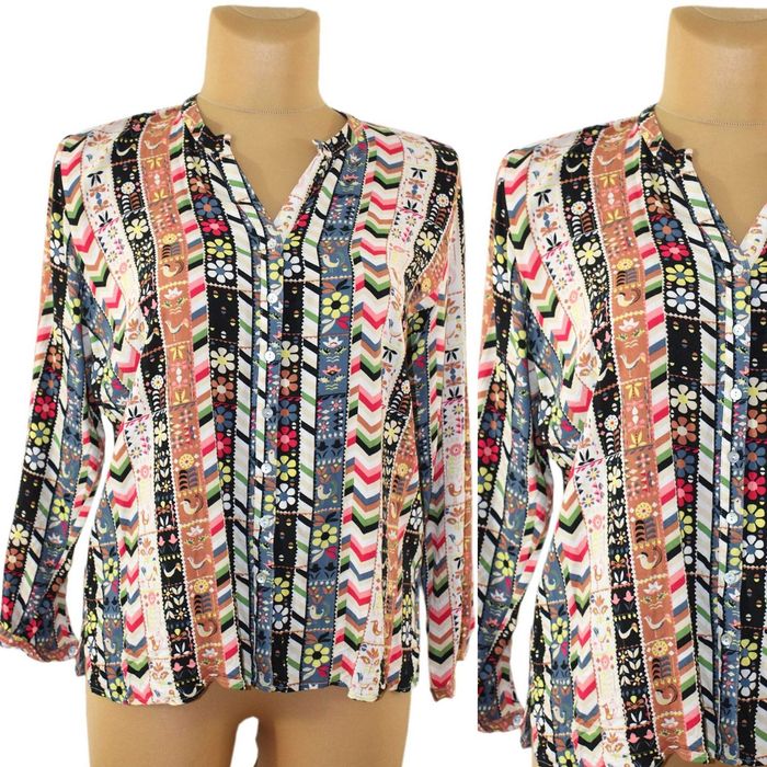 l8 Mona wzorzysta kolorowa damska bluzka koszula 46/48 3XL/4XL