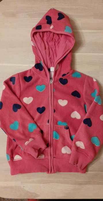 bluza z kapturem różowa w serduszka Cool Club 110