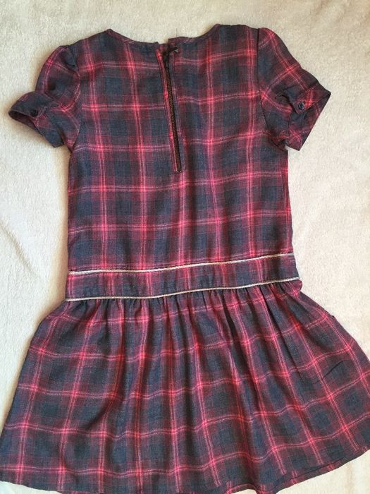 Sukienka w kratkę na 8 lat wzrost 128