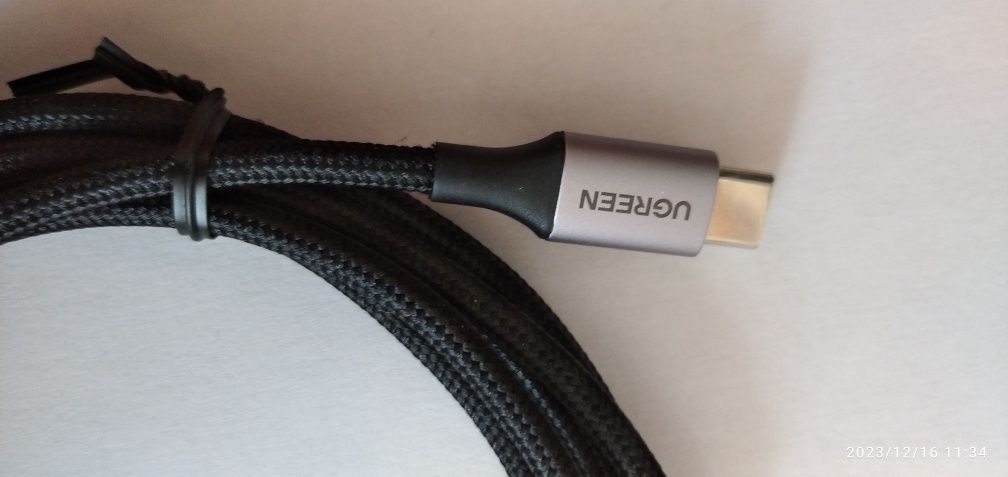 Кабель UGREEN US288 USB-A 2.0 to USB-C Cable Nickel Plating Aluminum B