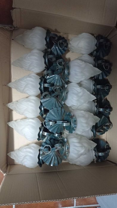 Candeeiros vintage com vidro em chama – charme clássico!