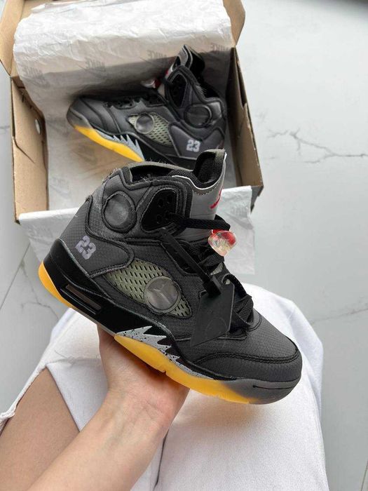 Кроссовки Nike Air Jordan 5 Retro Off-White Muslin 36-45 Хит Осени!