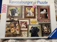 Puzzle 1000 Ravensburger psy w ramkach UNIKAT
