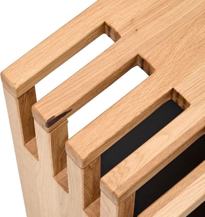 Ławka dębowa olejowana, ciężka dł 171, wys 50 gł 45cm z szufladą