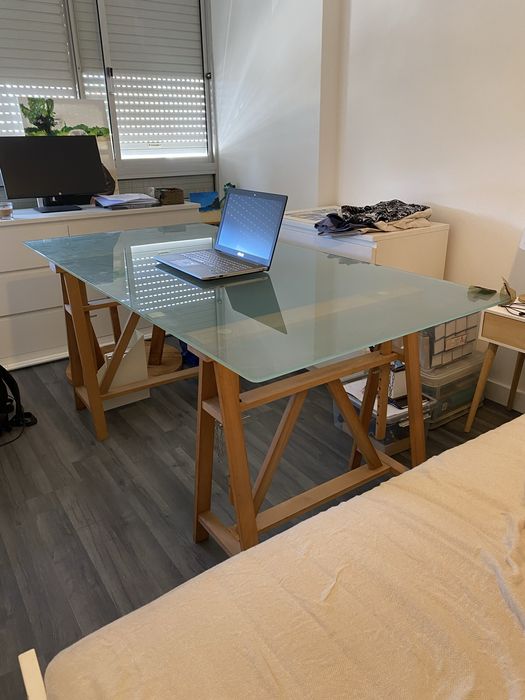 Mesa de Escritório Vidro