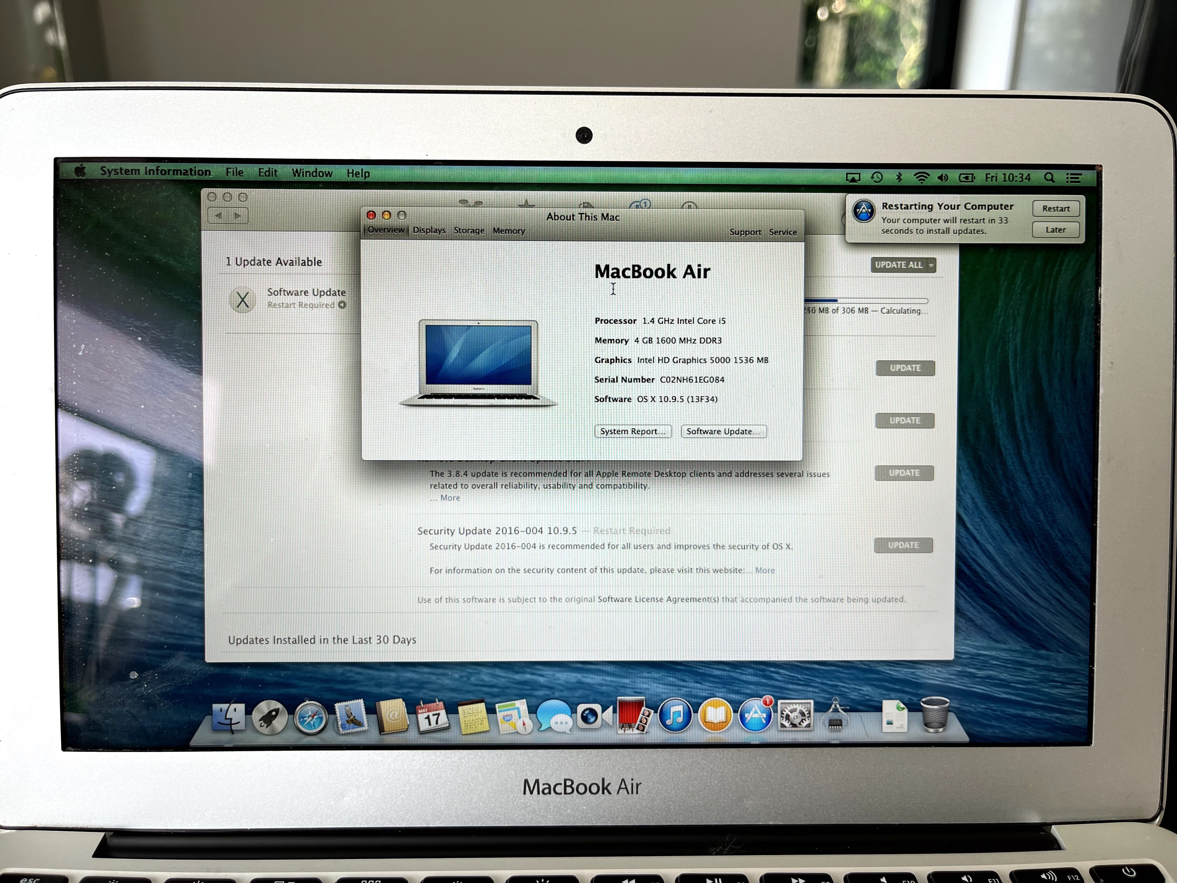 MacBook Air (11-inch, Early 2014) Model A1465