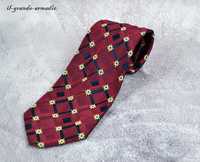 Klasyczny bordowy krawat ze wzorkiem TABE Exclusive