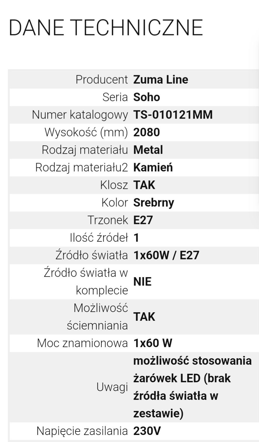 Lampa Zuma Line Soho