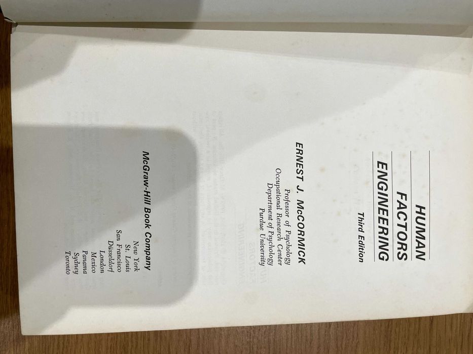 Livro - Human Factors Engineering, 3 Edicao