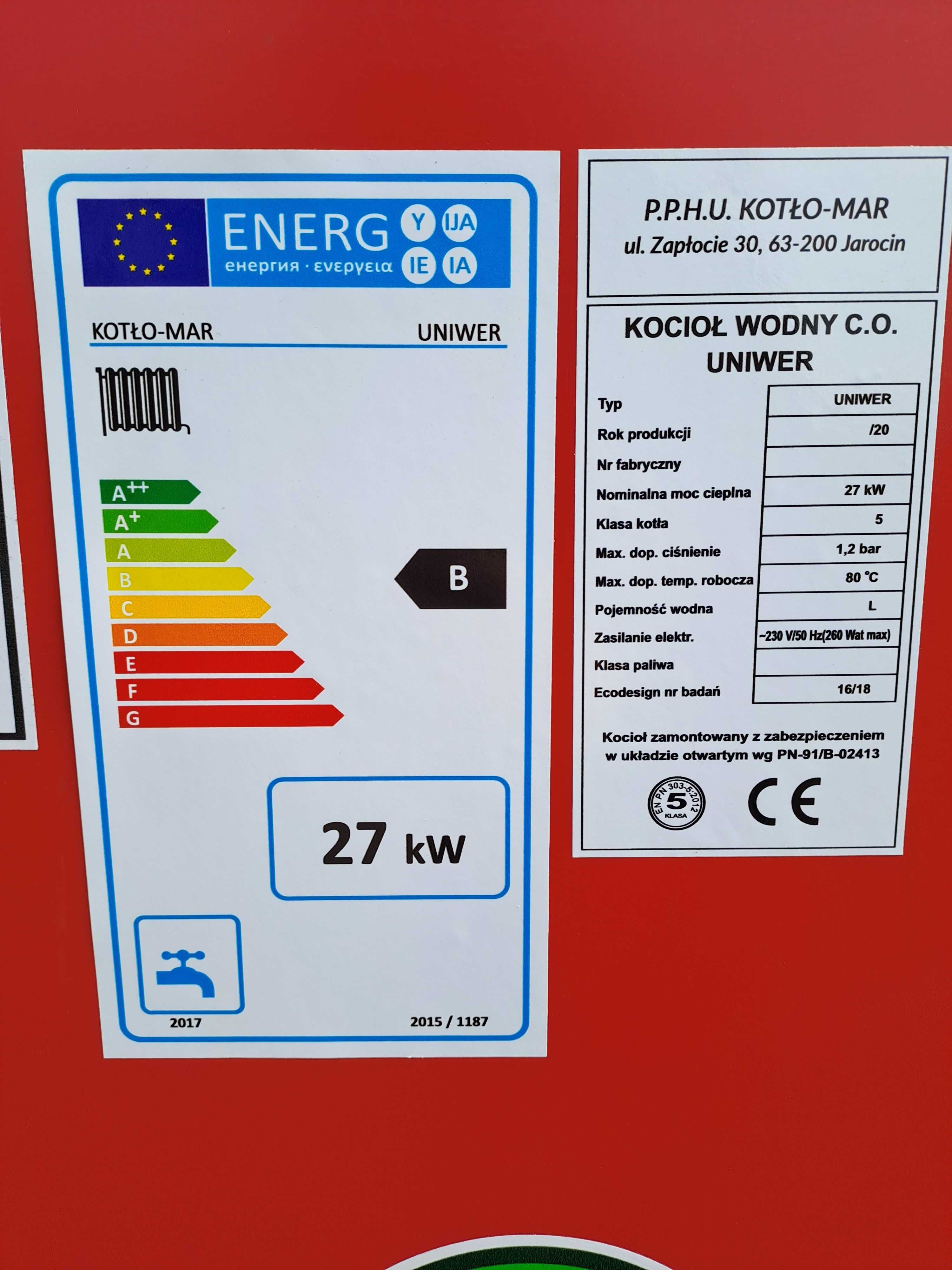 Piec Kocioł 27kw na Węgiel Drewno Chrust Producent Dostawa cała Polska