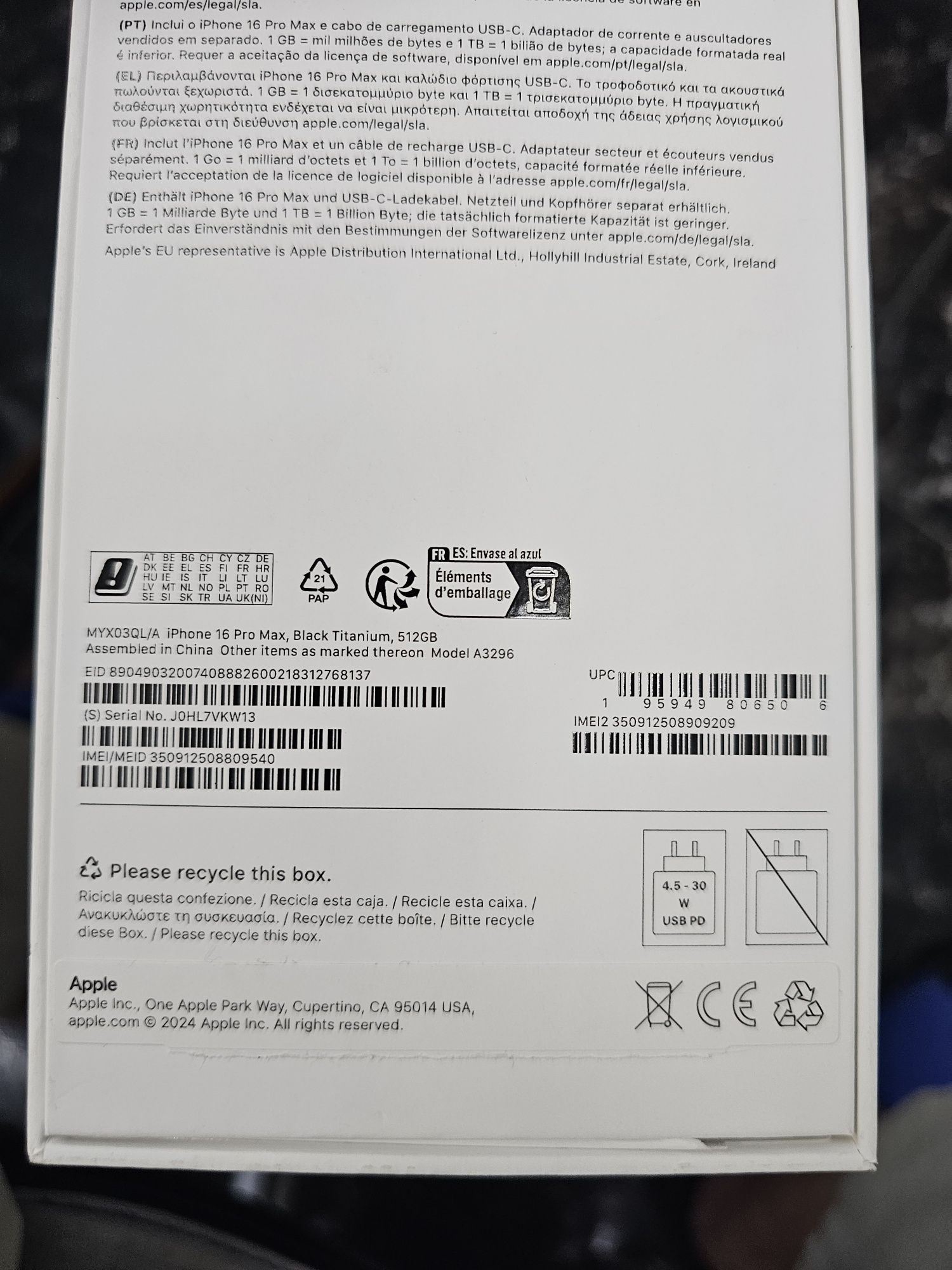 Iphone 16 pro max..512gb