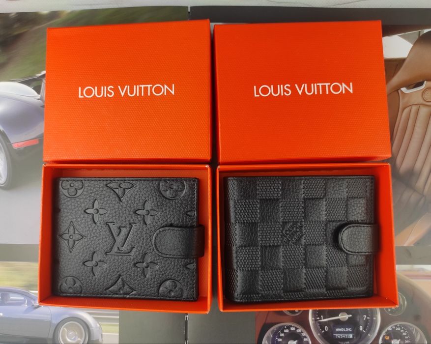 Кожаный мужской кошелек Louis Vuitton Луи Витон гаманець чоловічий