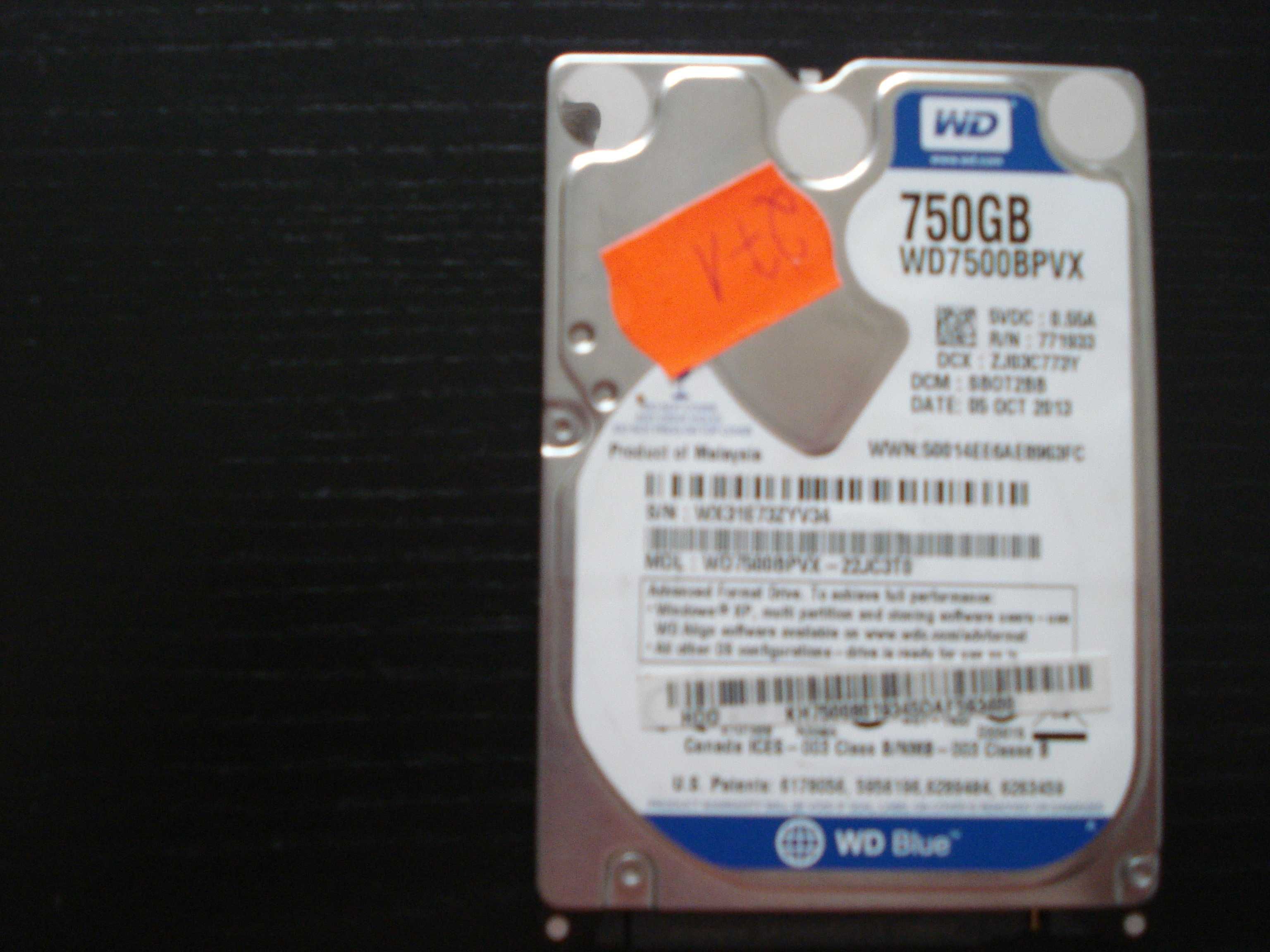 Twardy DYSK HDD 750 GB Acer Packard Bell