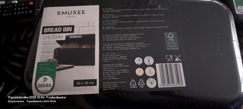 Chlebak, pojemnik nowy 30x18cm