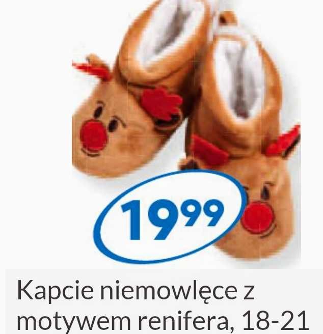 Kapcie niemowlęce papcie bambosze renifery 18/19