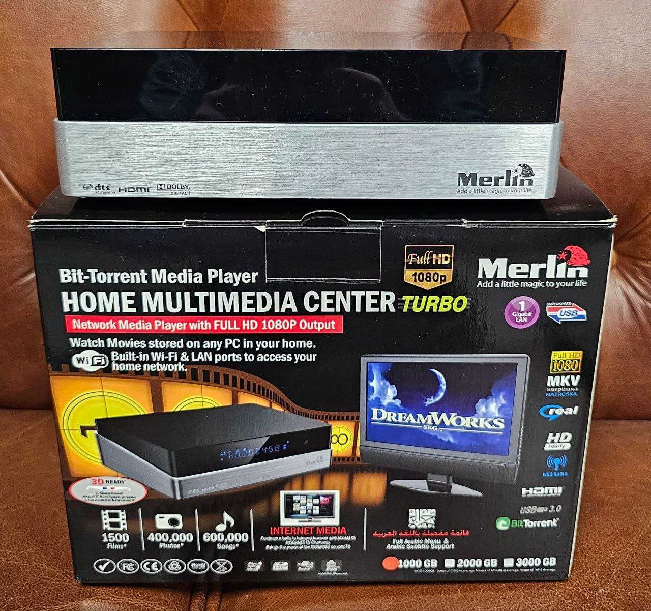 Медіаплеєр Merlin Home Multimedia Center Turbo 1TB