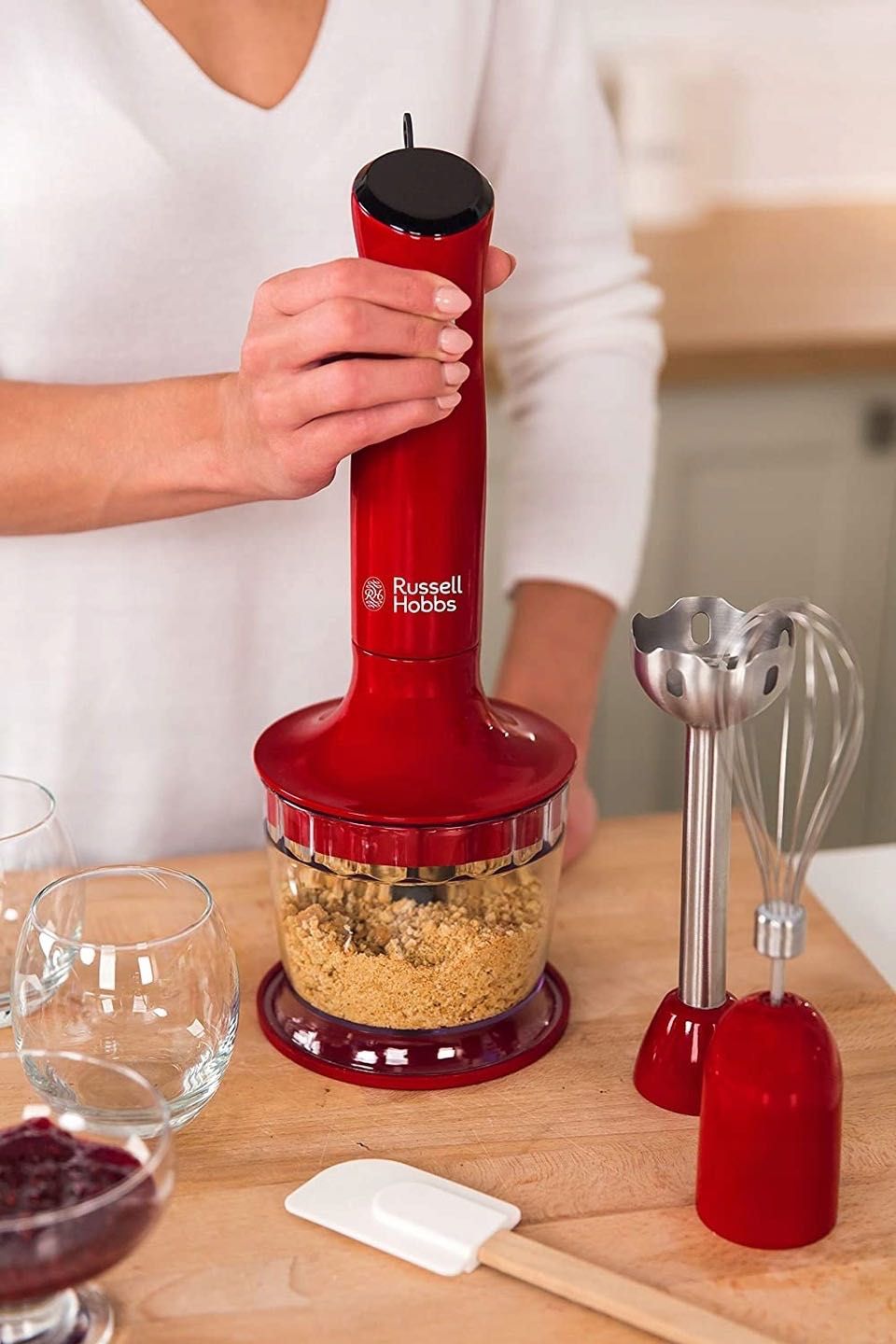 Russell Hobbs Desire czerwony blender 3w1 Desire rozdrabniacz