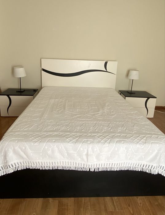 Quarto completo madeira maciça c/ cama elevatória e colchão