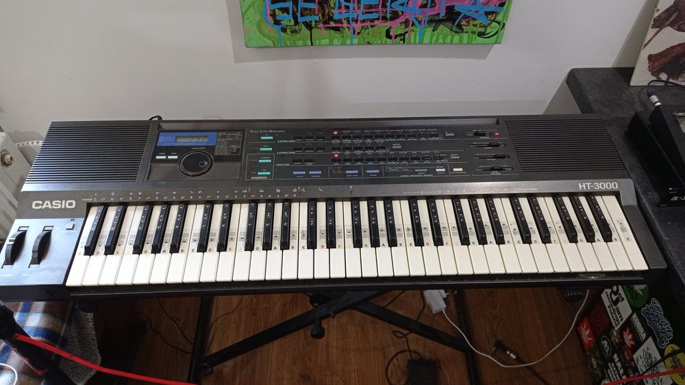 Casio HT-3000 syntezator + case 1987 Japan vintage pianino