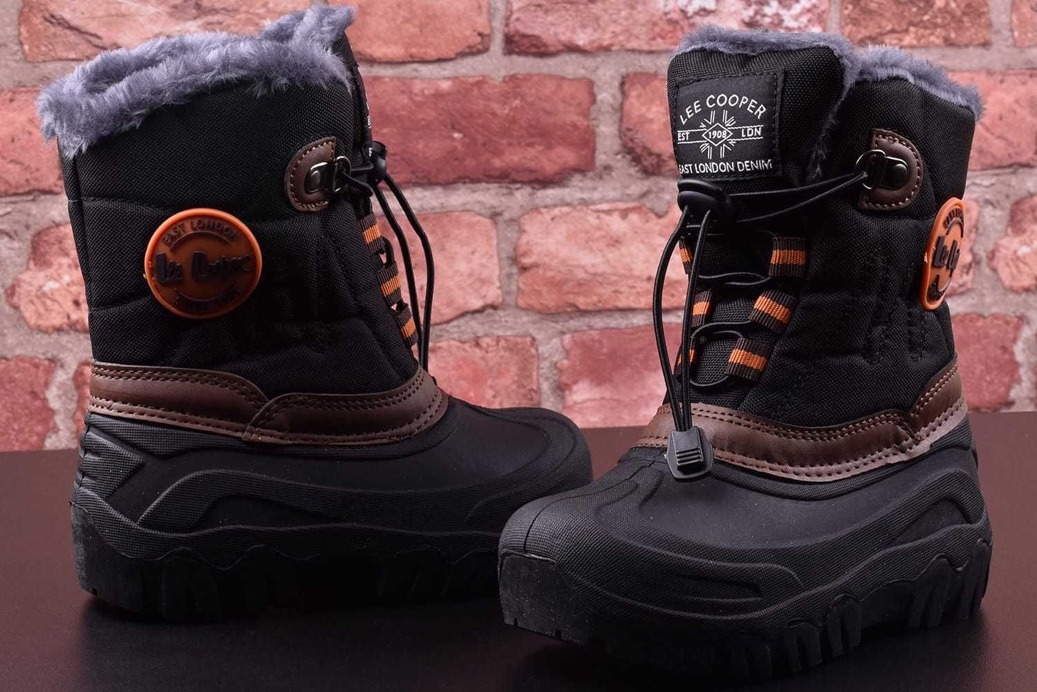CIEPŁE Śniegowce Dziecięce Lee Cooper ocieplane gumowce 0524 r.34