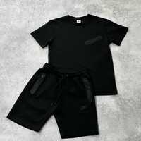 Костюм Nike Tech Fleece, літні шорти, найк теч фліс, футболка Nike