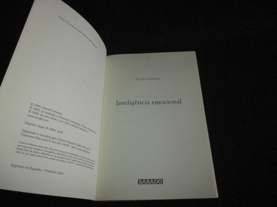 Livro Inteligência Emocional Daniel Goleman