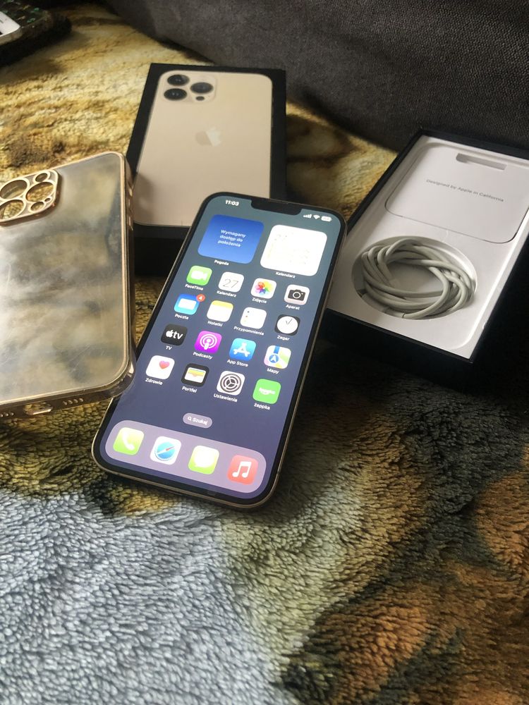 Smartfon Apple Iphone 13 Pro Max 256gb Gold jak nowy