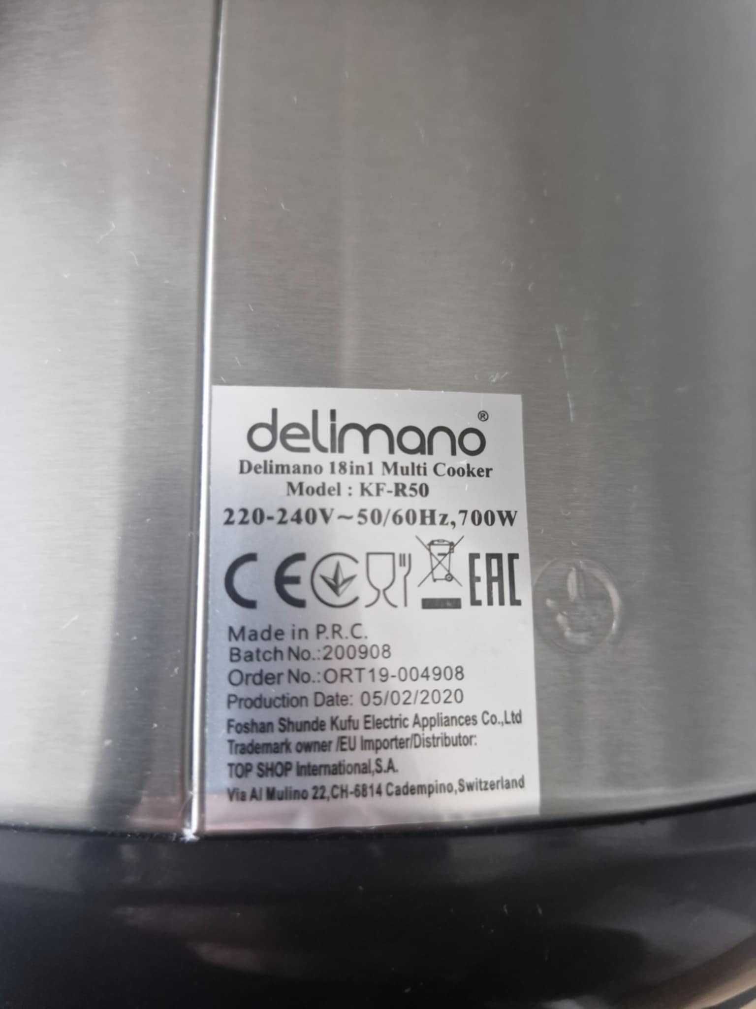 Multicooker Delimano o mocy 700 W, pojemność 5 l - stan idealny.