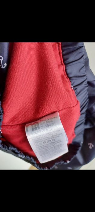 Matalan 92 98 kurtka przejściowa wiatrówka z kapturem kotwice granat