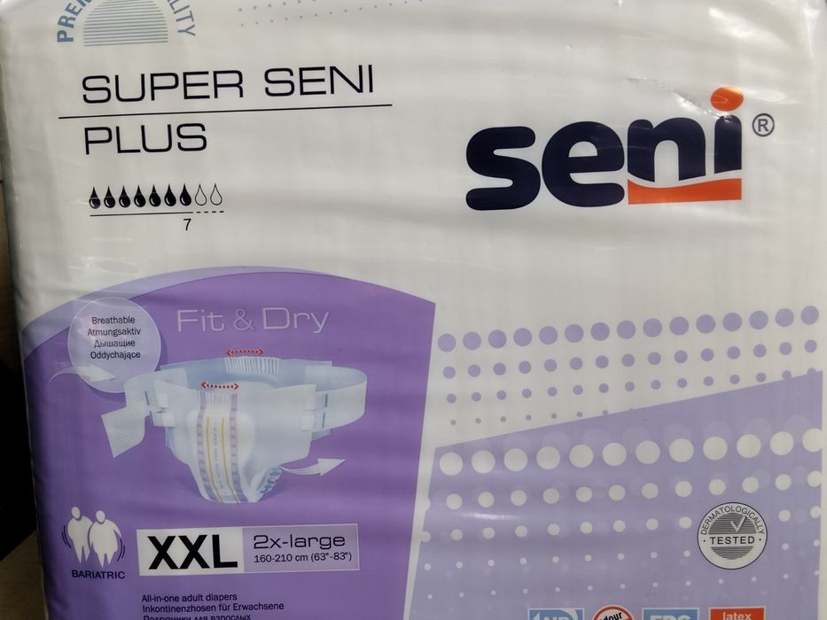 Підгузники для дорослих, памперси для дорослих, великі, XXL, Seni