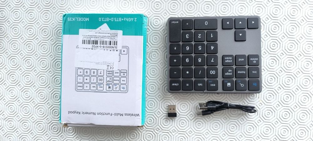 Teclado numérico sem fios 2.4Ghz / Bluetooth