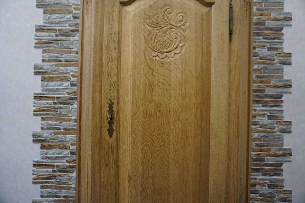 Szafa z litego dębu dębowa naturalna 1 drzwiowa szer. 100 cm (P-1299)