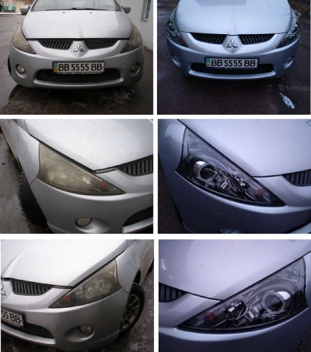 Фара Mitsubishi Grandis,Митсубиси, Грандис, Линзы в фару, Grandis.