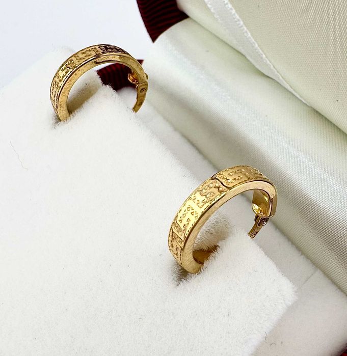 Złote kolczyki kółka 1,14g 585 14K śr. 1,5cm