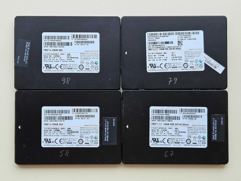 SSD 256Gb SATA 2.5 Samsung PM871a PM871 CM871a