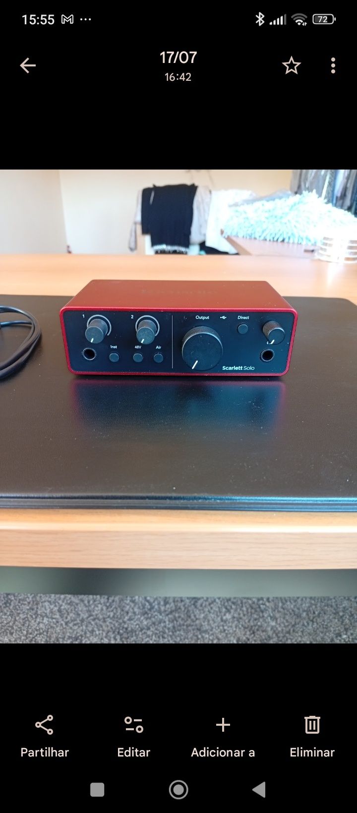 Interface focusrite solo 4 geração recente Nova